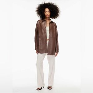 Aritzia Babaton Pelli Shirt Jacket | Pinecone Brown